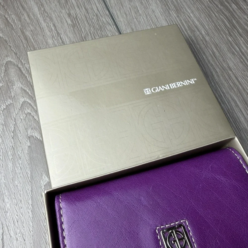 Giani Bernini Women's Genuine Leather Wallet Violet Purple 5